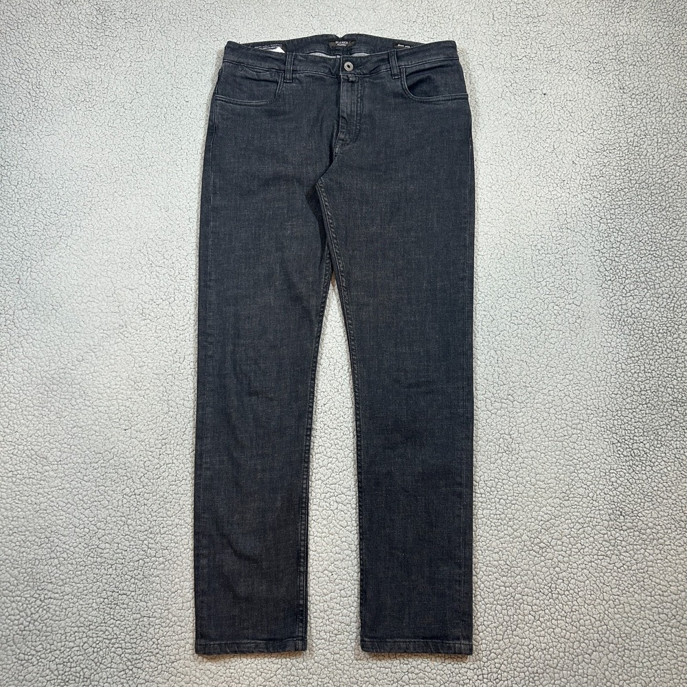 Peserico Selvedge Jeans Black Italian Denim Mens Size 33 x 33‎ Straight Fit